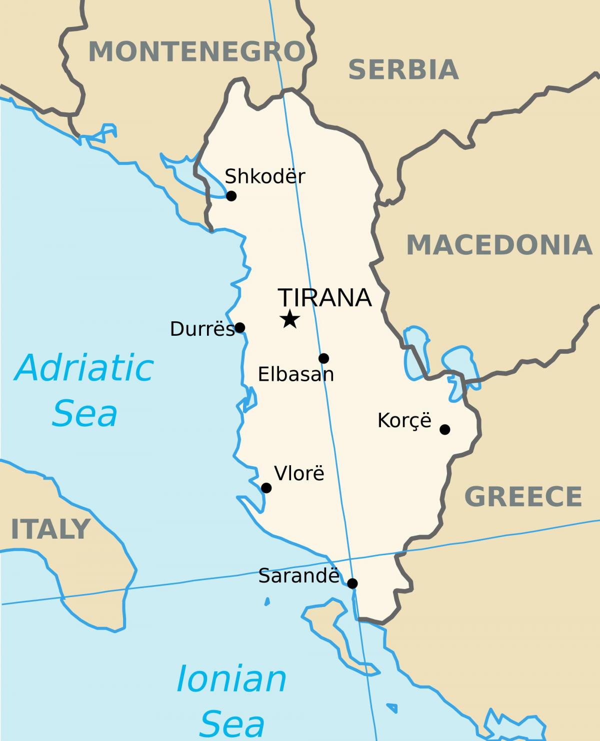 نقشه saranda آلبانی