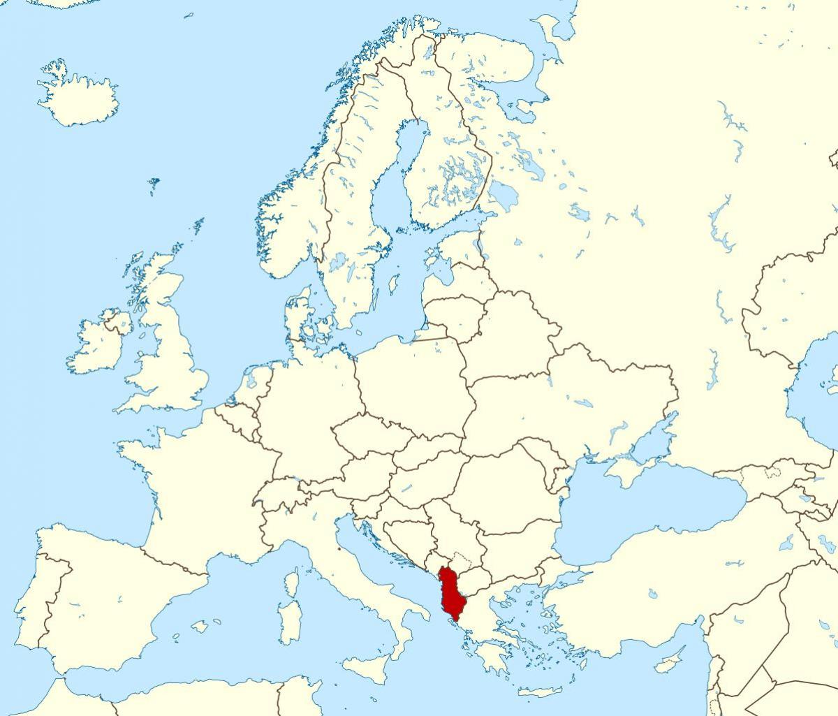نقشه آلبانی محل در جهان
