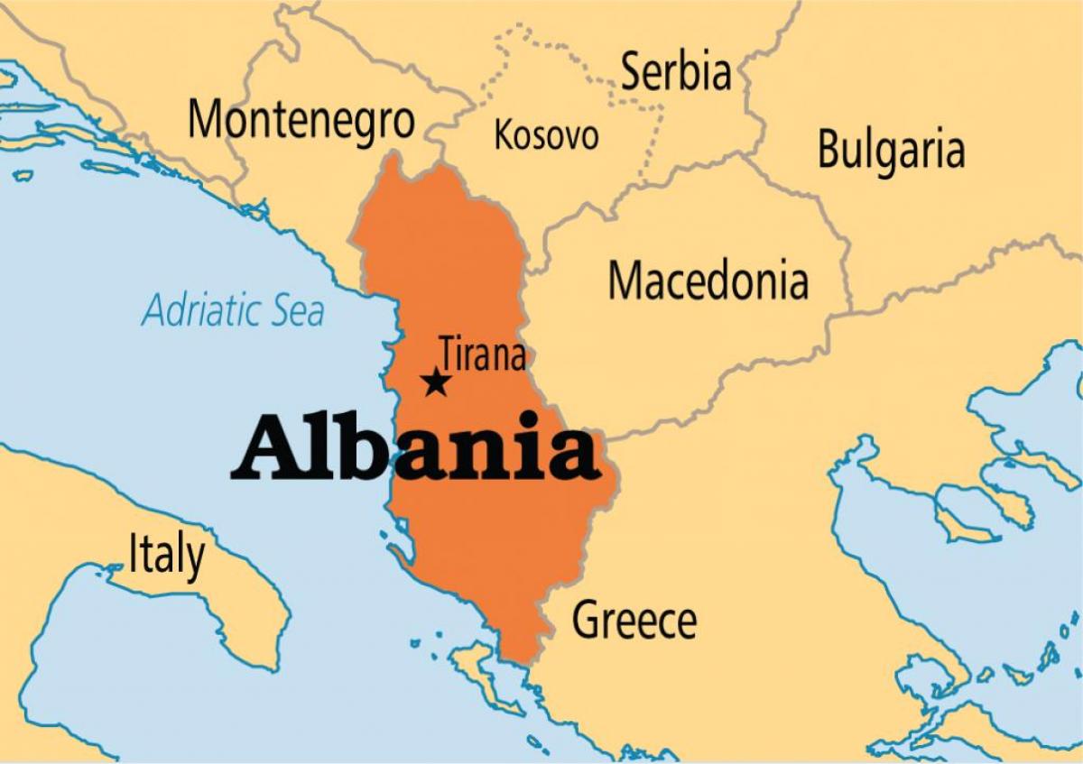 نقشه از تیرانا آلبانی
