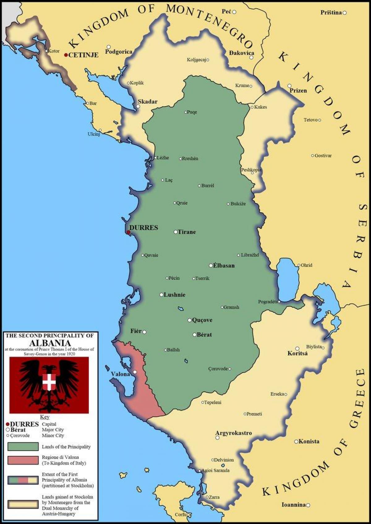 نقشه از دورس آلبانی