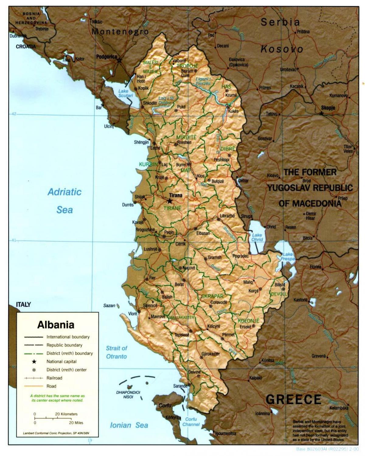 آلبانیایی, نقشه