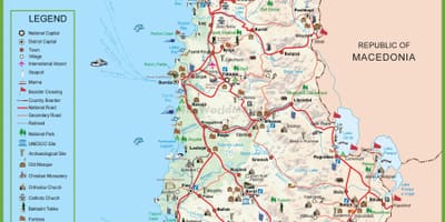 نقشه shqiperia آلبانی