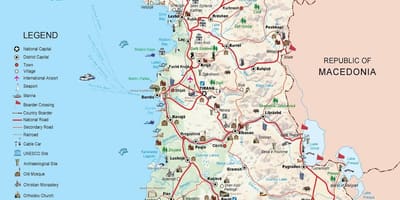 Dhermi نقشه آلبانی