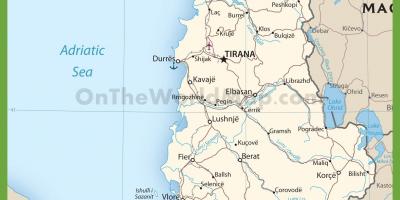 آلبانی roads map