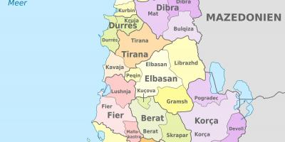نقشه آلبانی سیاسی